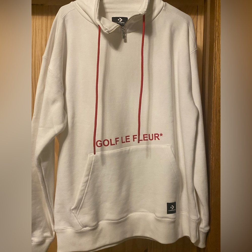 Converse White Golf Le Fleur* Edition Quarter Zip Pullover Sweatshirt
